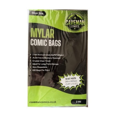 Silver Age Archival Comic Bags: Pack of 100, 2 Mil BoPET Sleeves