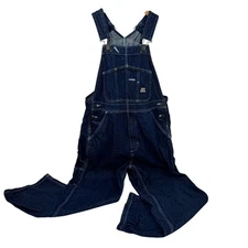 Berne Overalls Mens 36 (36x29 ACTUAL) Blue Denim Bib Work Utility Carpenter 