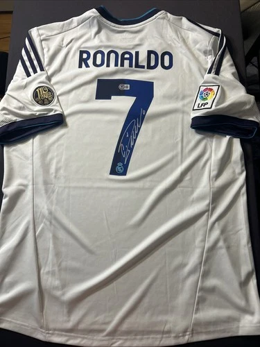 Cristiano Ronaldo Signed Autograph BWIN ADIDAS SOCCER Jersey Beckett BAS COA J13