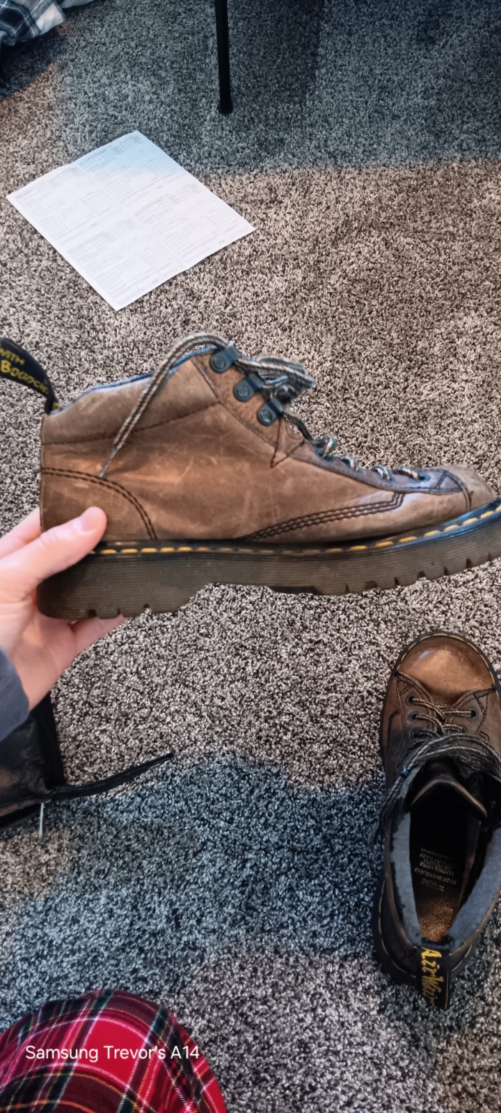 Doc Dr. Martens Brown Python Leather Boots, Vinta… - image 1