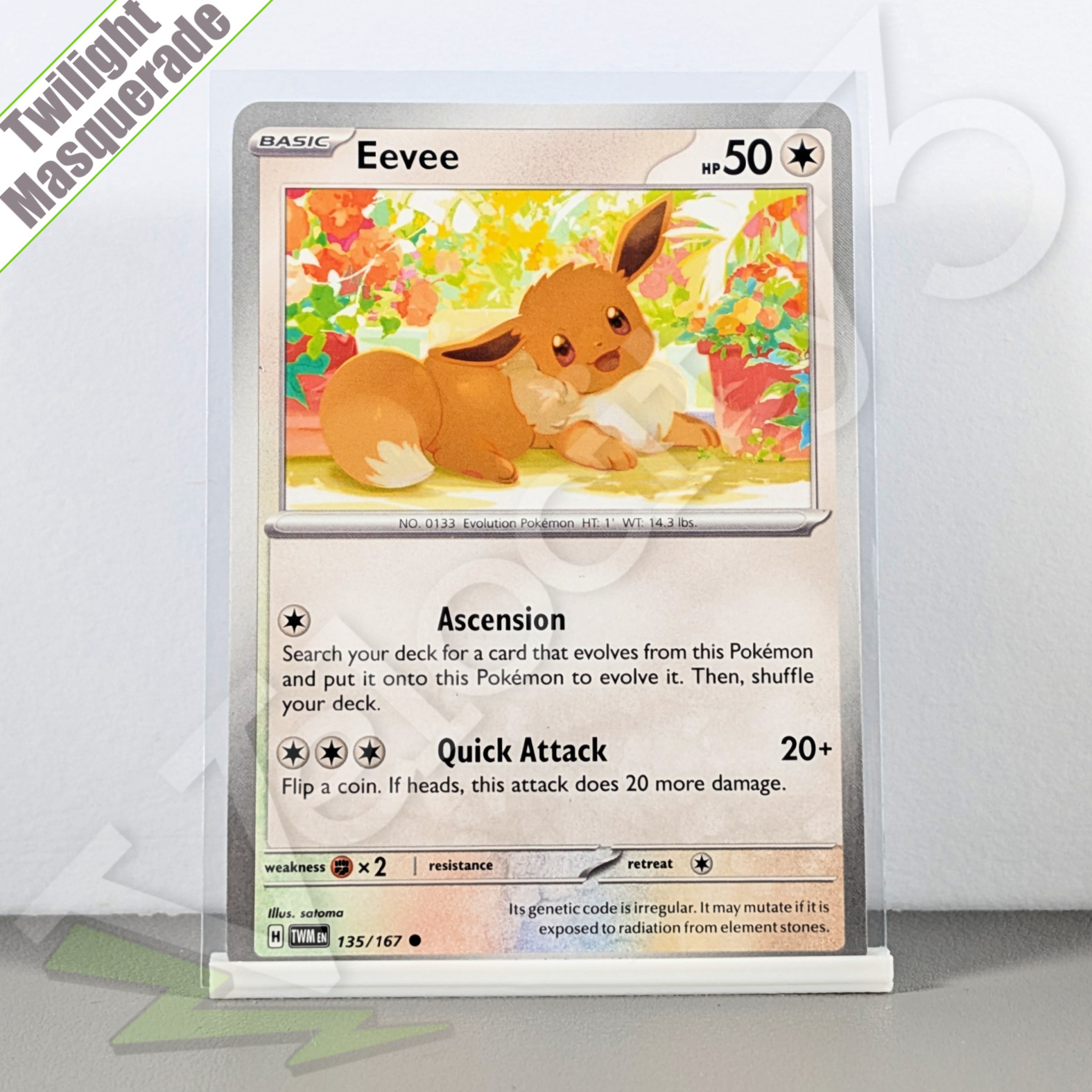 Pokemon TCG Card - Eevee 135/167 Common | Twilight Masquerade (2024) TWM