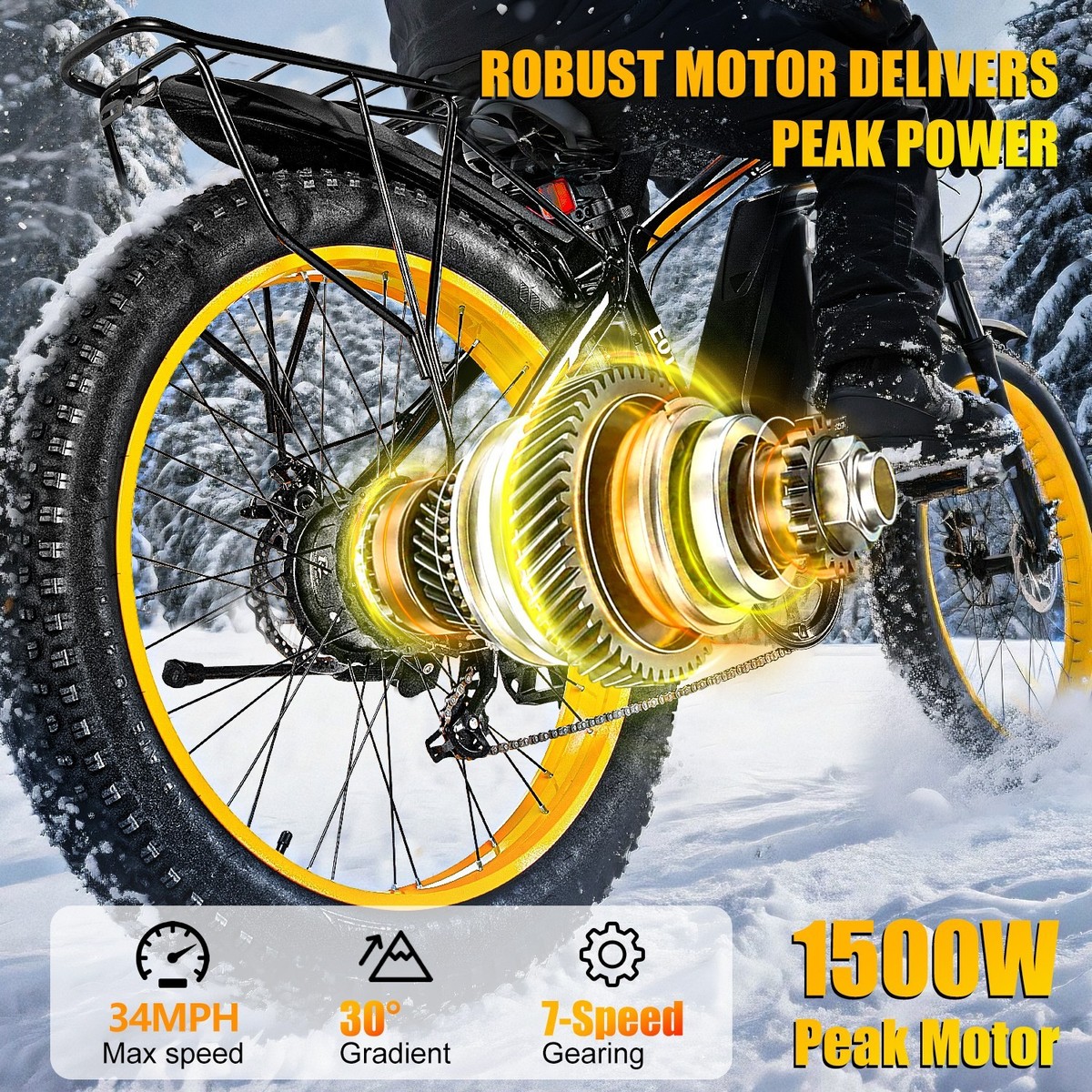 fat tire electric bicycle kit Red Rim 48V 1000W Rear Wheel Gearless Hub Motor, 26