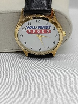 Vintage Employee Associate Gold Tone Watch Wal-Mart Proud New Battery
