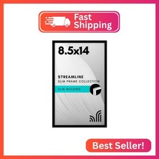 Americanflat 8.5x14 Picture Frame with Shatter-Resistant Glass - Streamline Coll