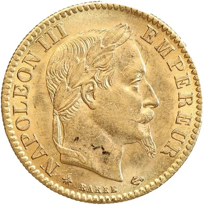 10 Francs Napoléon III Tête Laurée - Photo 1/2