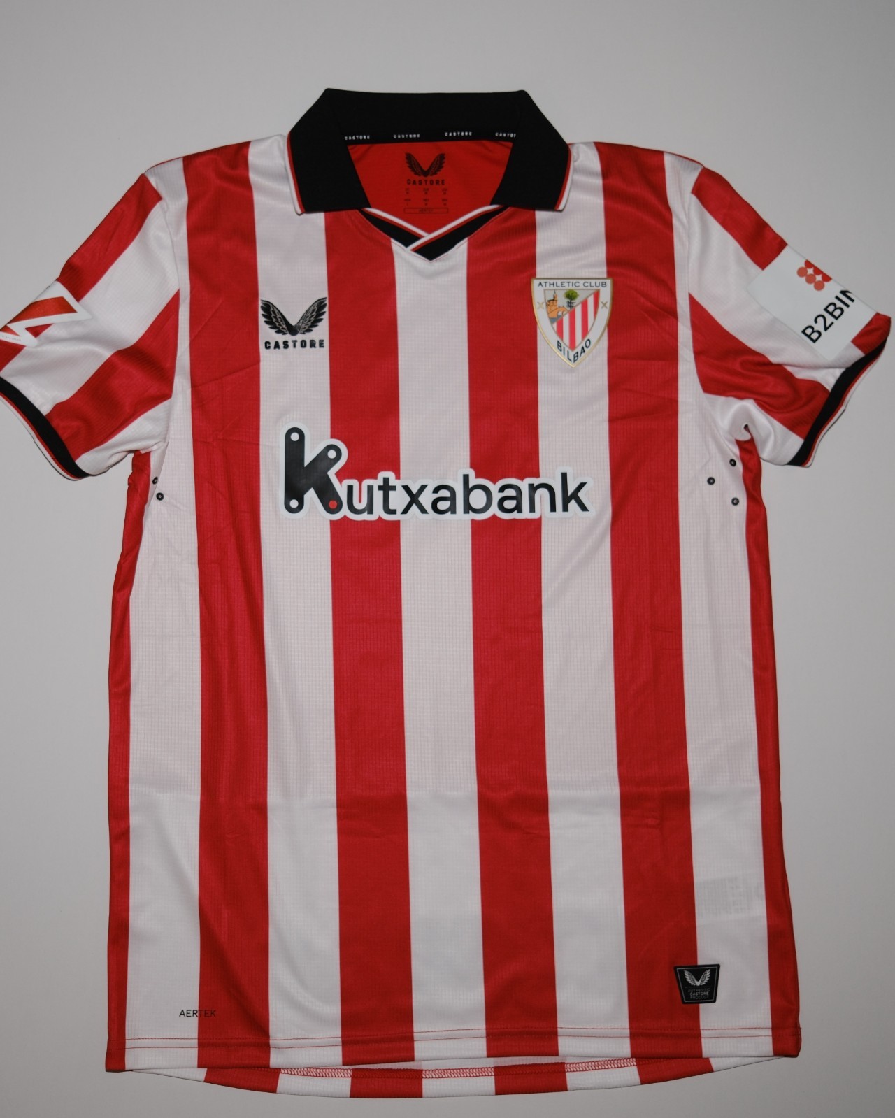 MATCH WORN Athletic Club Bilbao Castore Jersey Red White Yuri #17