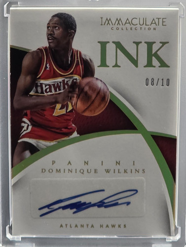🔥2014-15 Immaculate Dominique Wilkins INK GOLD AUTO 08/10 🦅 HOF ATLANTA HAWK🔥