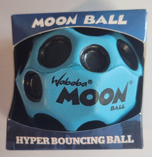 Waboba Moon Ball Blue Black Hyper Bouncy Ball New Kids Toys