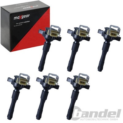 6x MAXGEAR ZÜNDSPULE passend für 320-530 i Ci BMW 3er 5er Z3 E36 E39 E46 M52 M54