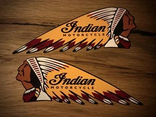 2x Indian Stickers XXL Bike Vintage Big Chief USA Motorcycle Tank Vintage V2 Top