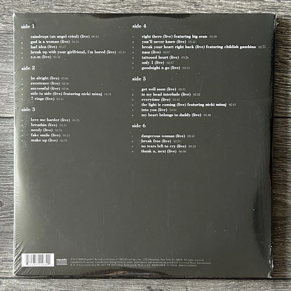 Ariana Grande K Bye for Now (SWT Live) 3 LP Limited Edition Vinyl - Image 2 of 4