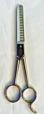 Silver Toned Forged Steel Hair Thinning Barber Shears Scissors - Made in Italy