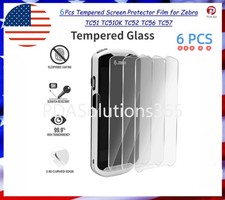 6 Pcs Tempered Screen Protector Film for Zebra TC51 TC510K TC52 TC56 TC57