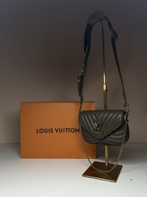 Louis Vuitton New Wave Multi-Pochette Umhängetasche Khaki Leder