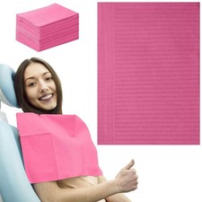 Fuchsia Disposable Dental Bibs 3-Ply Absorbent Towels 500 Count 13 x 18 in