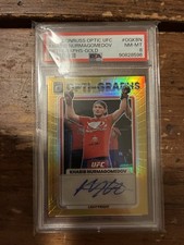 2023 Donruss Optic Ufc Khabib Nurmagomedov Opti-graphs Gold Auto /10 Psa 8