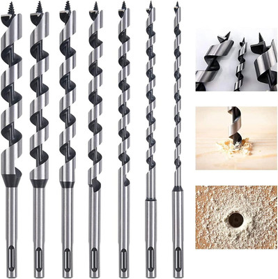 Flintronic Spiralbohrer, 7-Teilig, Sds-Plus Holzbohrer, Set Aus Karbonstahl, Spi