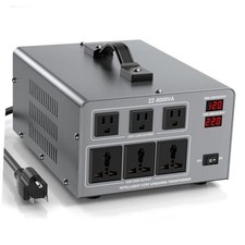 Voltage Converter Auto Transformer,110/120/220/240V Heavy Duty Step 8000W GRAY