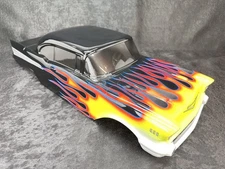 CUSTOM PAINTED RC TRUCK BODY TRAXXAS E-REVO T/E MAXX LOSI LMT CLOD 57 CHEVY FIRE