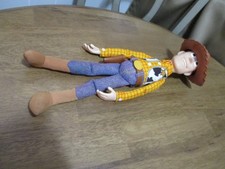 Vintage Disney Pixar Thinkway Toy Story Woody W/ Hat Doll Toy Plush Talking