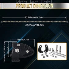 8 14 22 32 42" 52" LED Light Bar Spot Flood Fog Lamp Driving Truck SUV Offroad