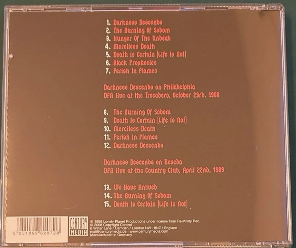 Dark Angel Darkness Descends CD Album Métal Century Media - Photo 2/2