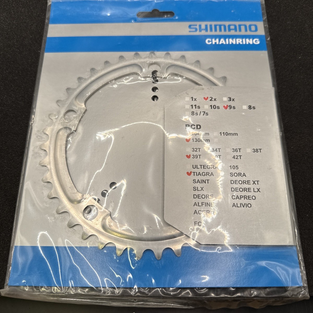 Shimano Tiagra 2x 9 Speed Chainring Fc-4500 130bcd (9407-76) | eBay