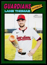 2026 Topps Heritage Baseball Green Boarder #285 Lane Thomas