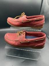 Chatham Women’s Red Leather Deck Shoes / Boaters / Decks - Size UK 4.5 4 1/2