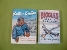 2X CHILDRENS BOOKS-  BATTLER BRITTON 1961 & BIGGLES SEES IT THROUGH 2022 GD COND