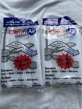 Lot Of (2) New Sealed Bio Strike Ceiling Fan Air Filters Breathe Clean Air