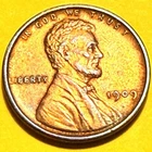 1909 VDB Lincoln Wheat Cent AU RB 1st Year of Issue.