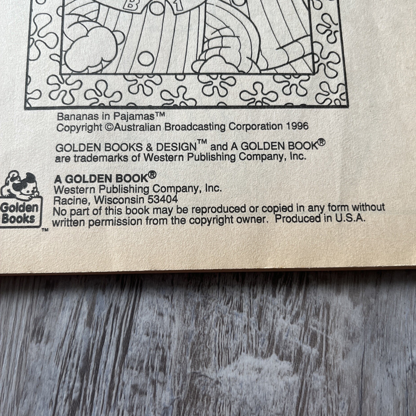 BANANAS IN PAJAMAS Pyjamas Super Coloring Book #8438 1996 Golden Books VTG RARE