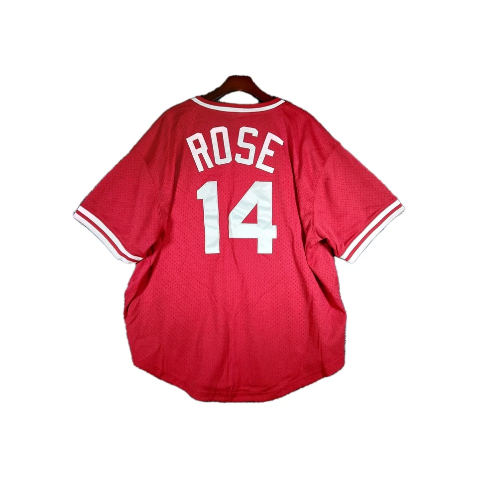 Camiseta de los Rojos de Cincinnati Pete Rose 1984 Mitchell & Ness Cooperstown roja 2XL 52 Foto 2 de 4