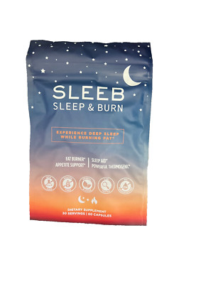 SLEEB Sleep & Burn - Sleep Support Fat Burn Diet Loss Natural Relax 60 Count