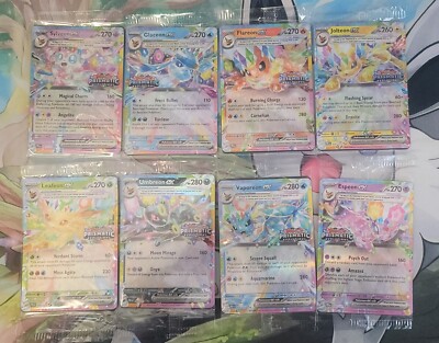 Prismatic Evolutions Surprise Box 8pc SET Stamped EX Promo Cards 8/9