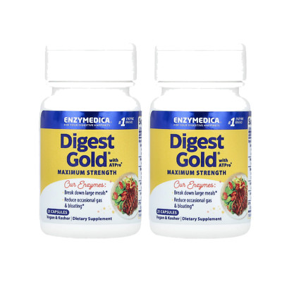 Enzymedica (2 PACKS) Digest Gold 21 Capsules EXP 04/25