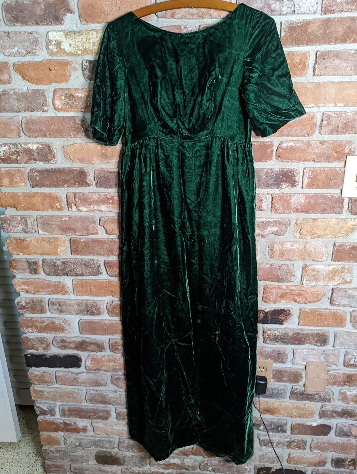 Vintage Union Label Emrald Green Long Dress Forma… - image 1
