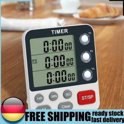 Count Up Countdown Cooking Alarm Clock Digital Display Kitchen Timer Stopwatch