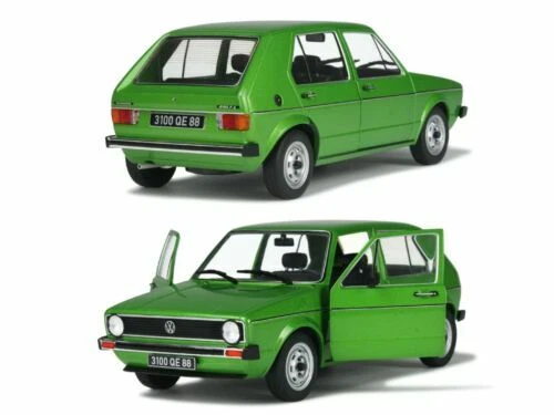 Voitures, camions et fourgons miniatures verts Golf