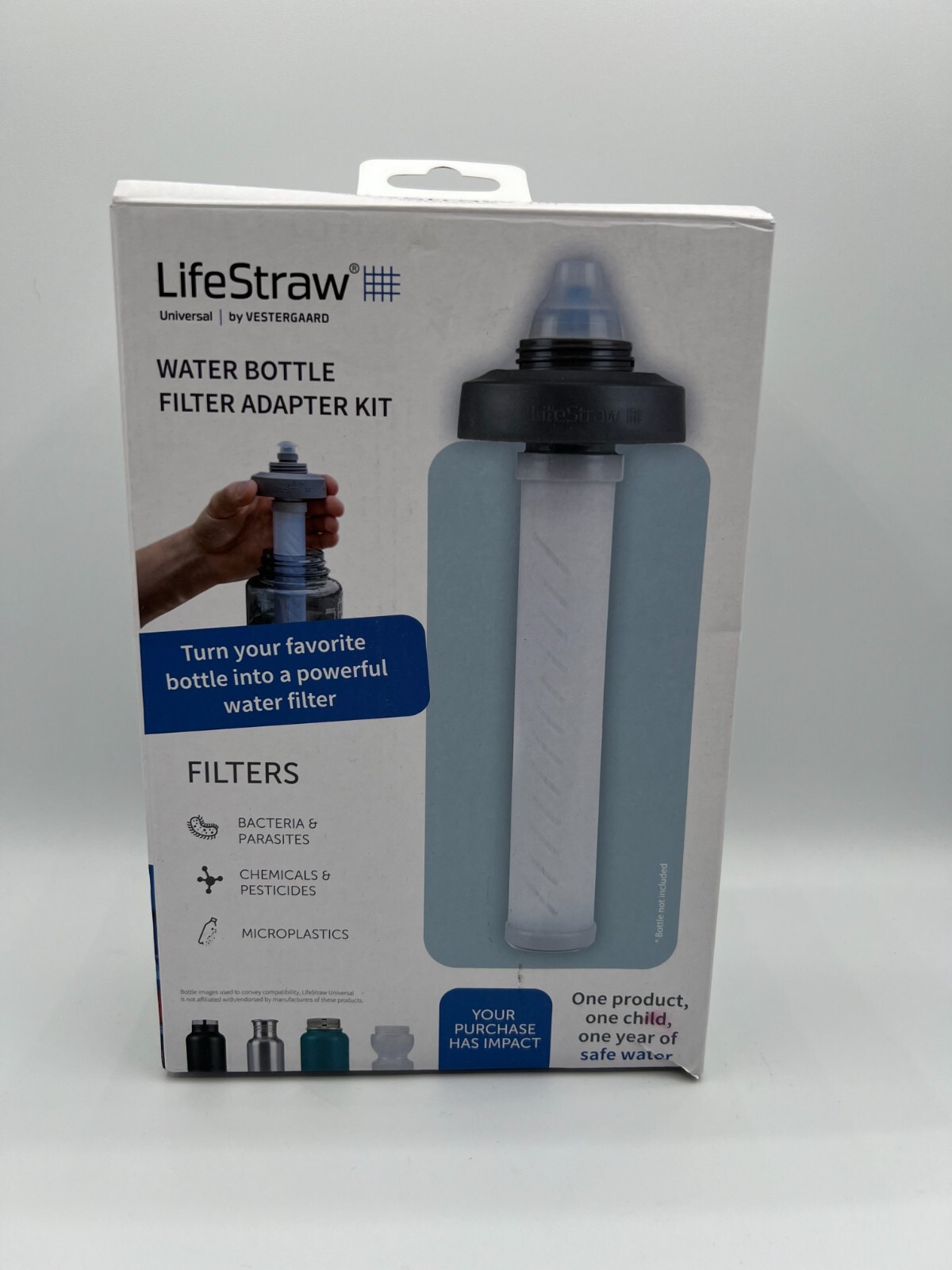 LifeStraw Universal Water Filter Bottle Adapter Kit Fits Select Bottles