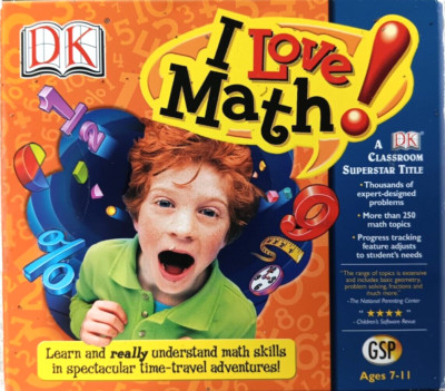 I Love Math! PC Video Game Ages 7-11 WIN MAC 2000 Dorling Kindersley 