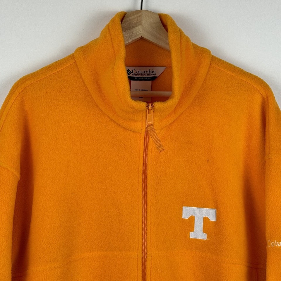 Columbia Tennessee Volunteers Vols Fleece Jacket Full Zip Orange Mens