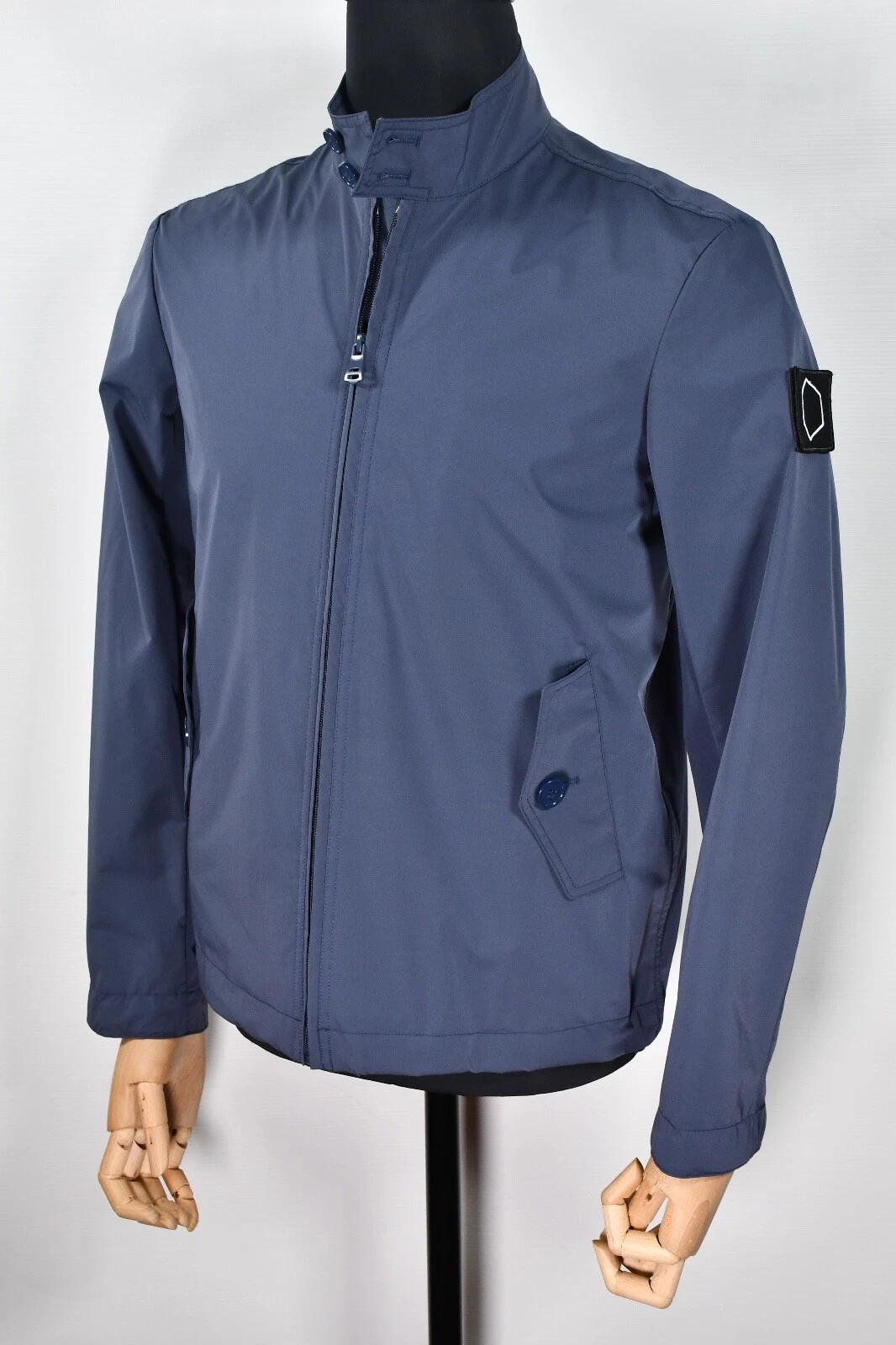 HOX Rain Coat Jacket Dark Blue Full Zip Man size Medium
