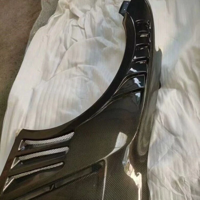 FOR NISSAN GT-R GTR R35 CARBON FIBER FRONT BUMPER SIDE FENDER FLARES COVER — 第 3/4 张图片