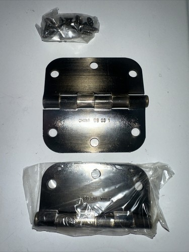Heavy Duty steel Door Hinge 3-1/2" x 5/8" Radius Hinges door hinge steel x2 - Picture 3 of 6