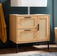 FineBuy Évier Armoire 60x60x40 cm Aspect Chêne Meuble Vasque a Poser Salle Bain