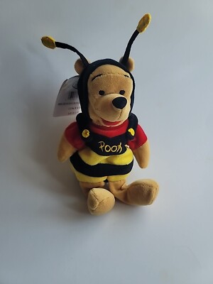 Disney Store Bean Bag Plush Bumble Bee Winnie the Pooh 8''