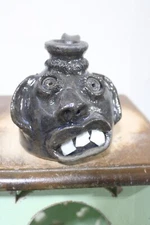 stanley ferguson  mini face  jug , pottery, folk art 5''x5''