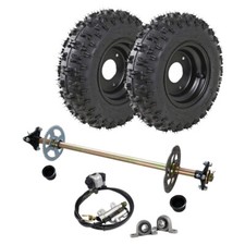 29" Go Kart Rear Axle Kit  Brakes  6" Wheels Assembly Drift Trike ATV Quad